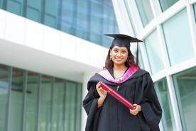 Education page- Young lady graduated